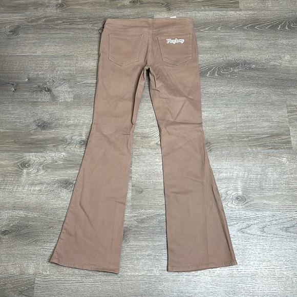 NWT Playboy by PacSun Brown No Waistband Low Rise Bootcut Jeans Sz 26 - Picture 8 of 13
